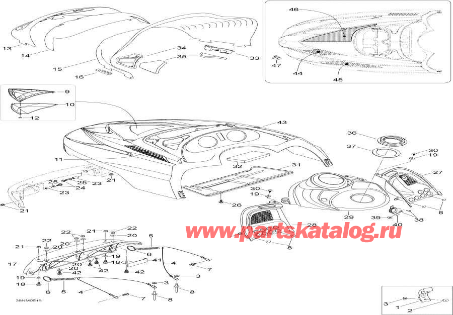 Snowmobiles Lynx  - Hood, 550 - Hood, 550