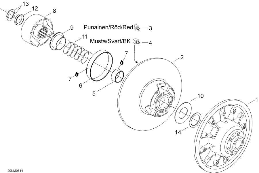 Snow mobile lynx  - Driven Pulley /  