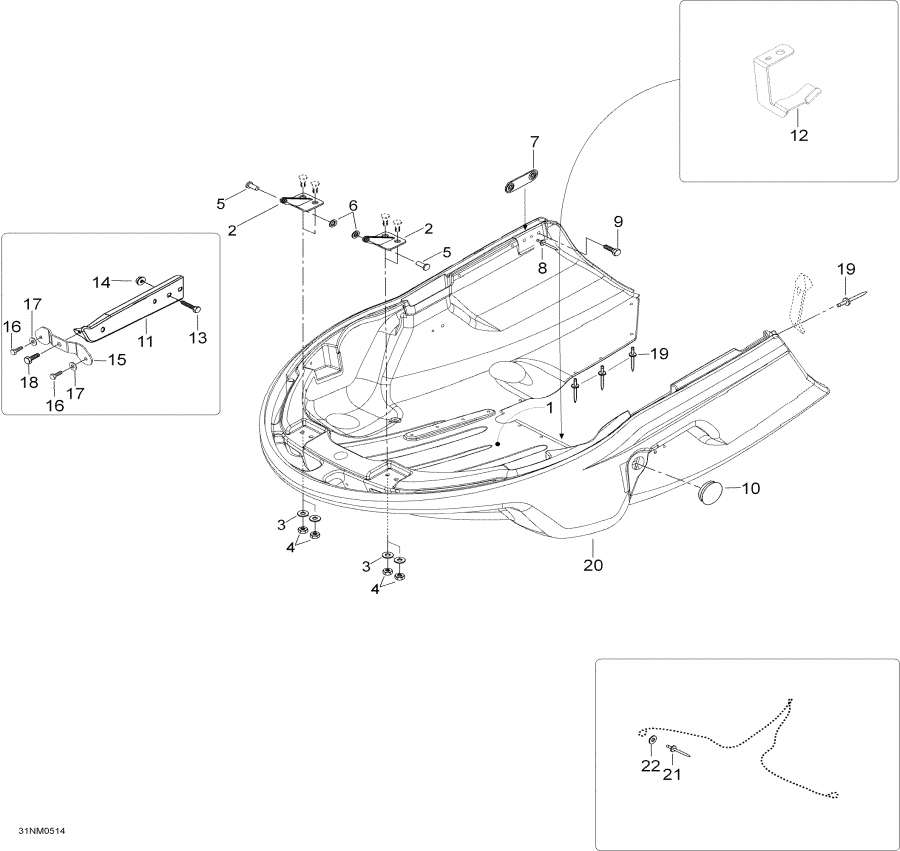 Snow mobile Lynx  - ������ ������ / Bottom Pan