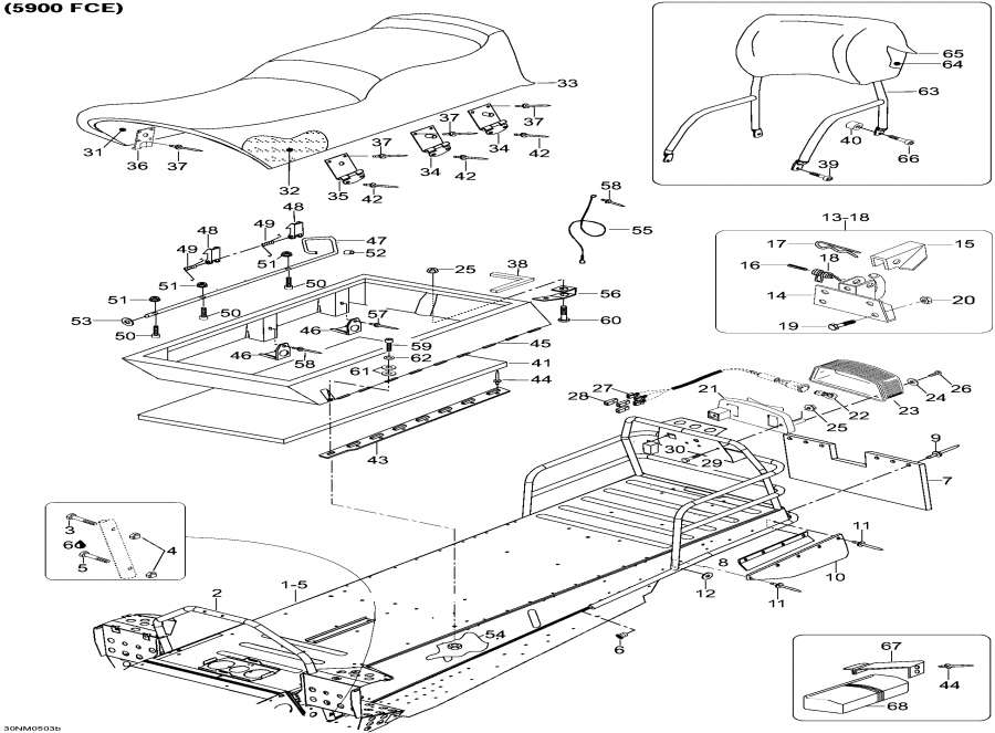 Snowmobile Lynx  - Frame, 5900fce - , 5900fce