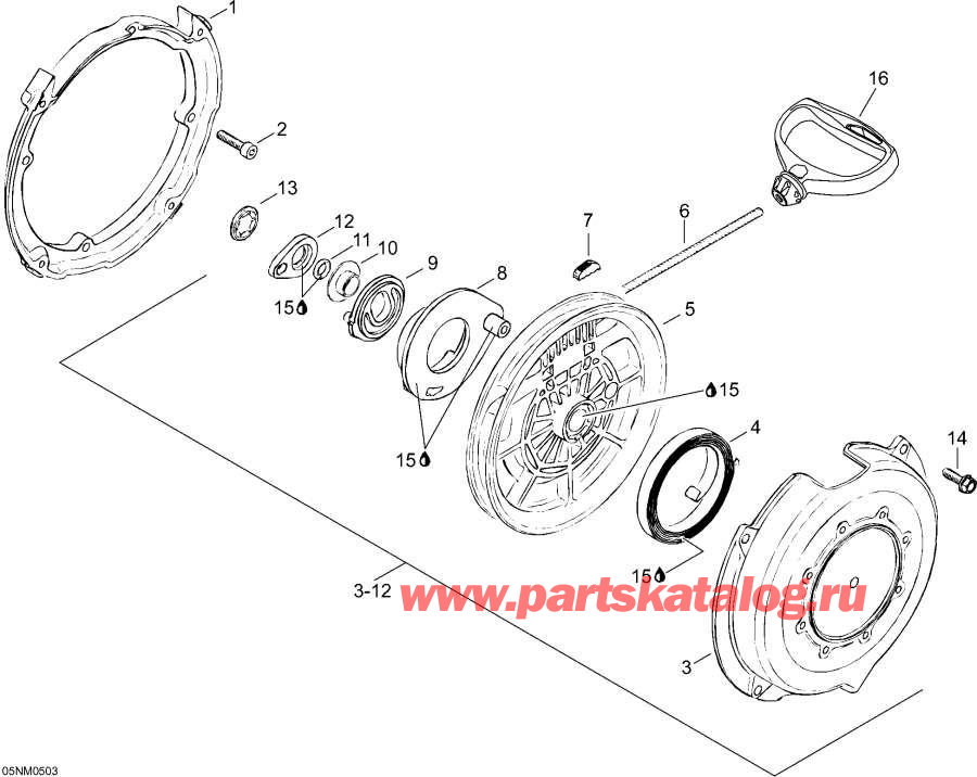 Snowmobiles lynx  - Rewind Starter