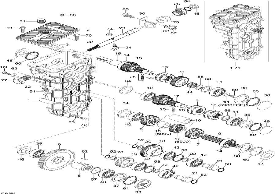 Snowmobiles lynx  - �����������, 6900 - Transmission, 6900