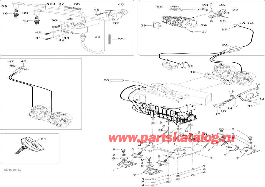 Snow mobile lynx  - Engine And Engine Support, 552 /    Sport, 552