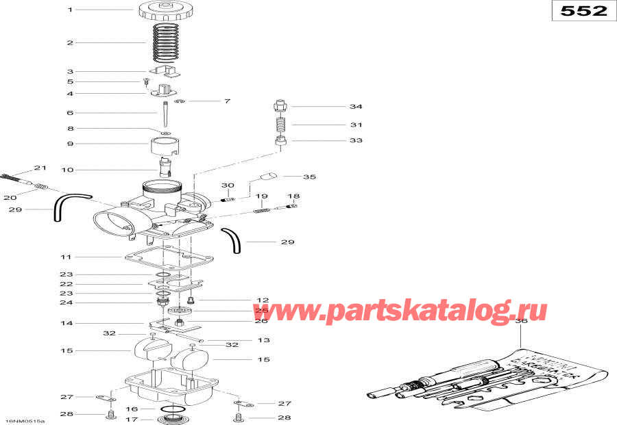 Snowmobiles lynx  - Carburetor 552 /  552