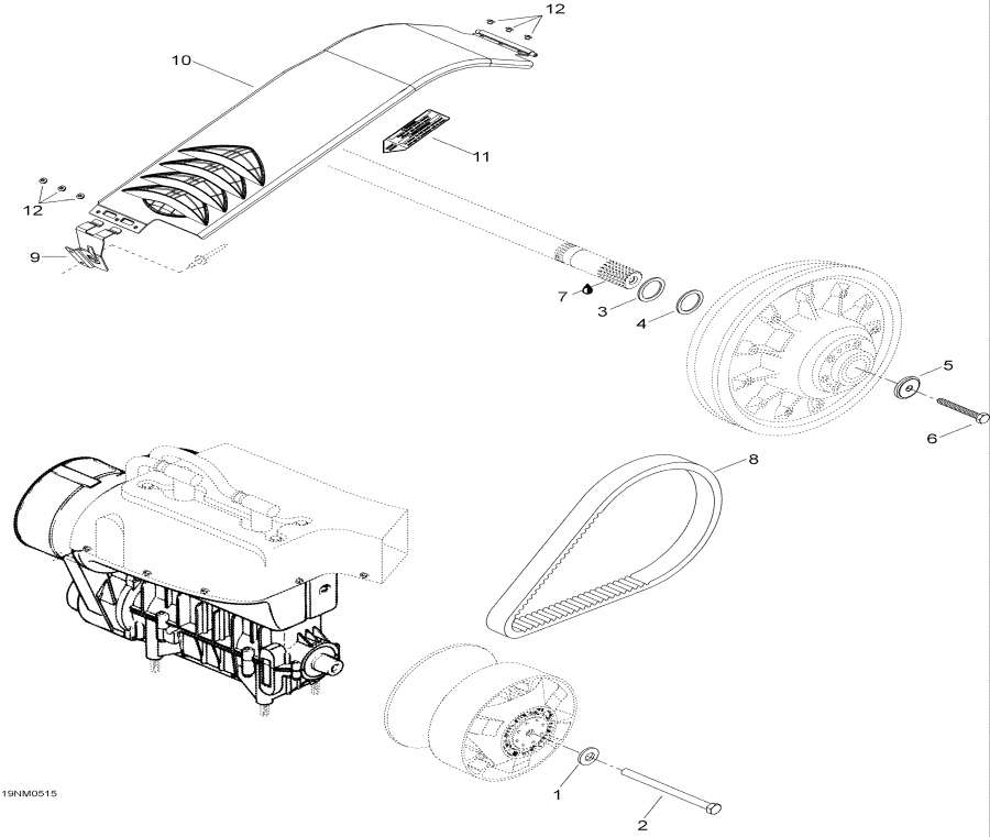 Snowmobiles Lynx  -  System - Pulley System