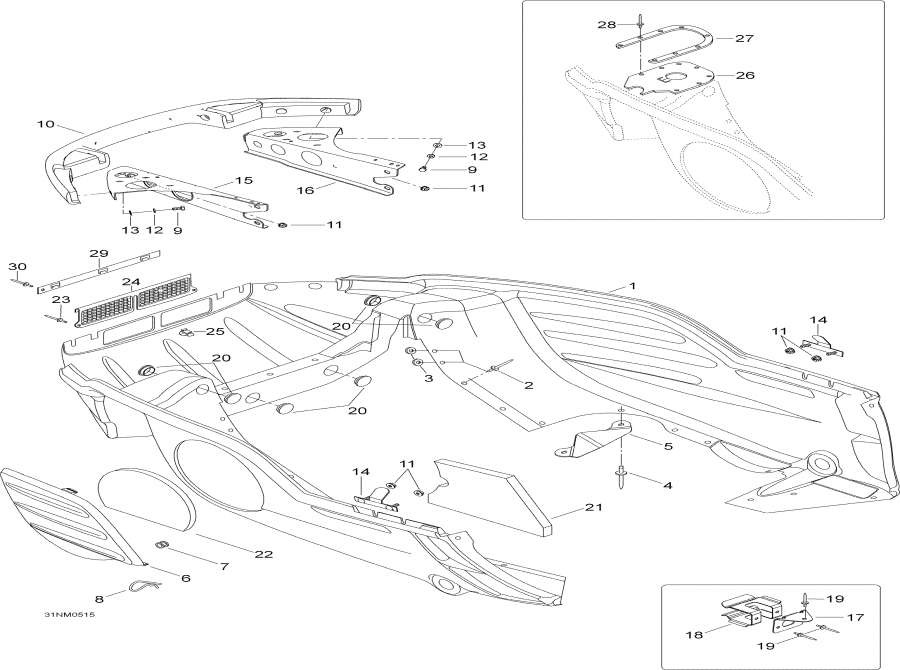 Snow mobile lynx  - Bottom Pan -  