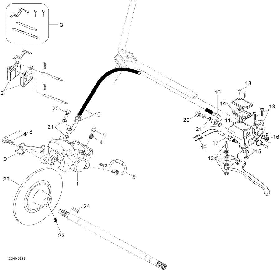 Snowmobile Lynx  - Brake