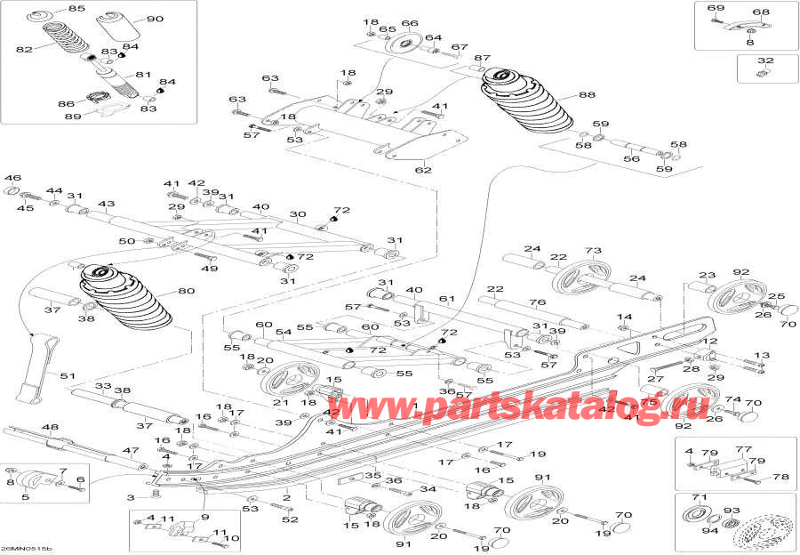 Snow mobile Lynx  -   593 - Rear Suspension 593