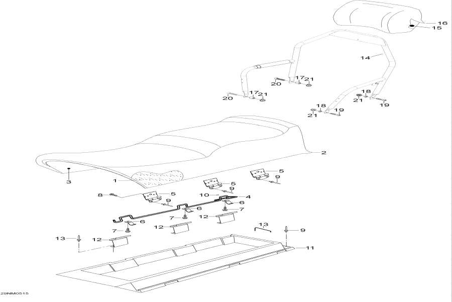 Snow mobile Lynx  -  - Seat