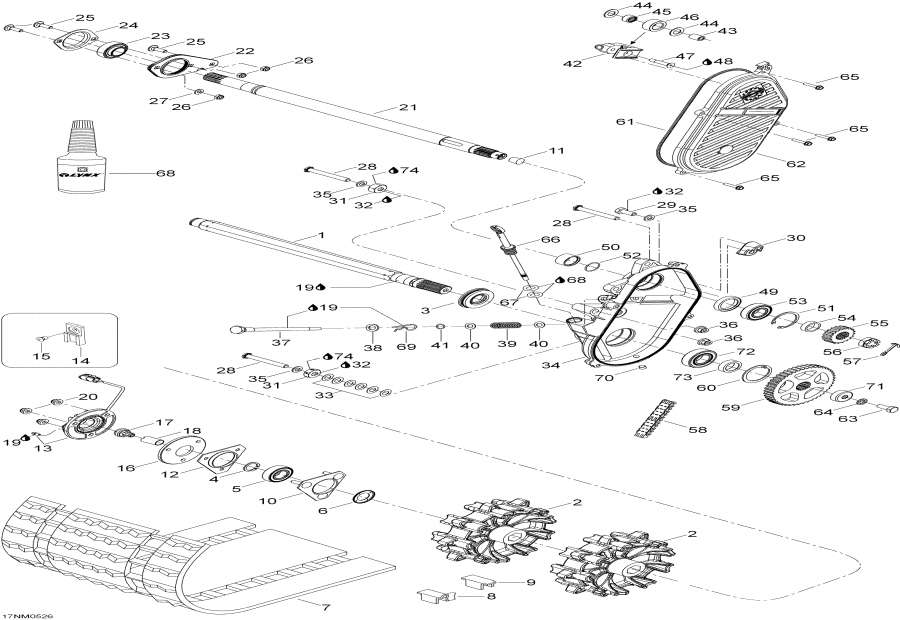 Snow mobile Lynx  - Drive System - Drive System