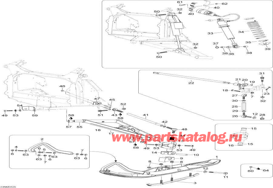 Snow mobile lynx  -     - Front Suspension And Ski