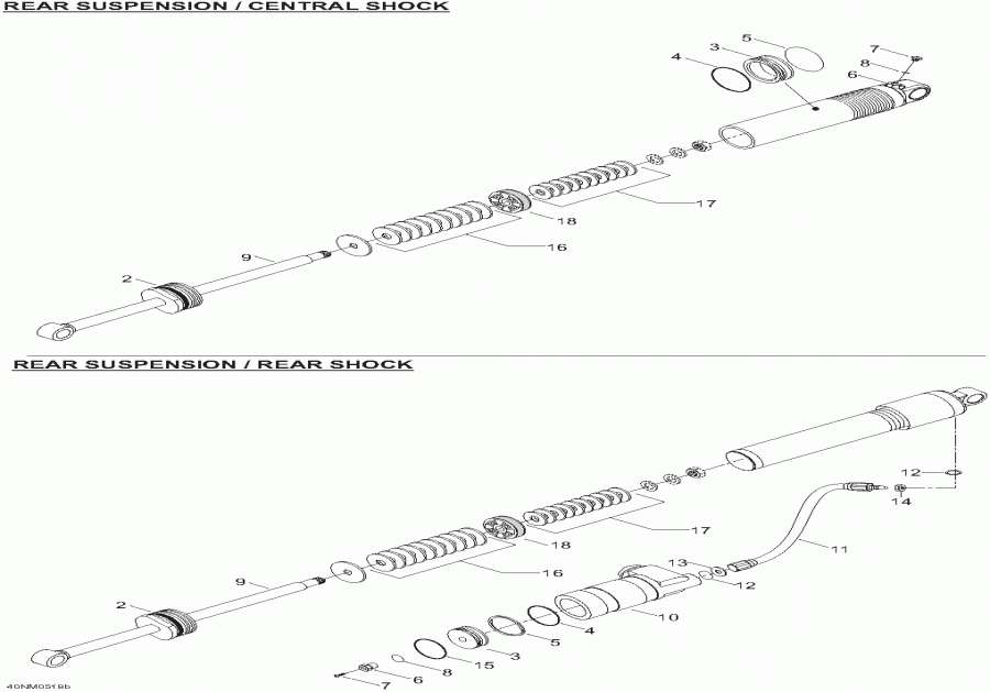 Snow mobile lynx  - Take Apart Shock Rear