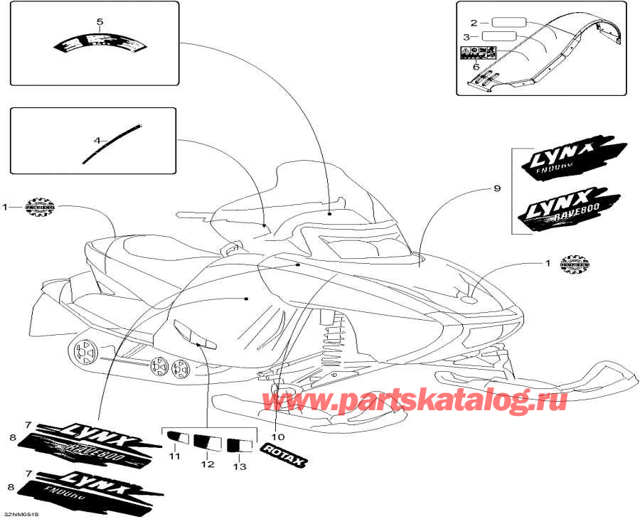 Snow mobile lynx  -  - Decals