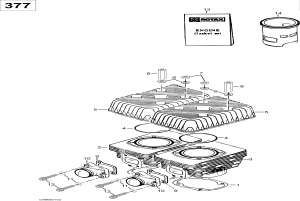 01- Цилиндр и Головка блока цилиндра, 377 (01- Cylinder And Cylinder Head, 377)