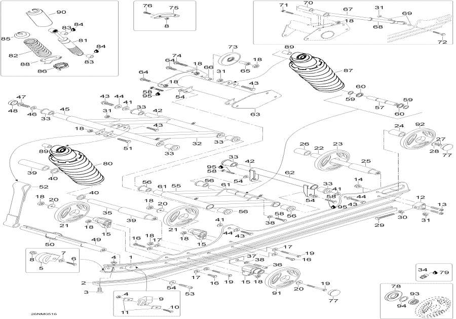 Snowmobiles lynx  - ������ �������� - Rear Suspension
