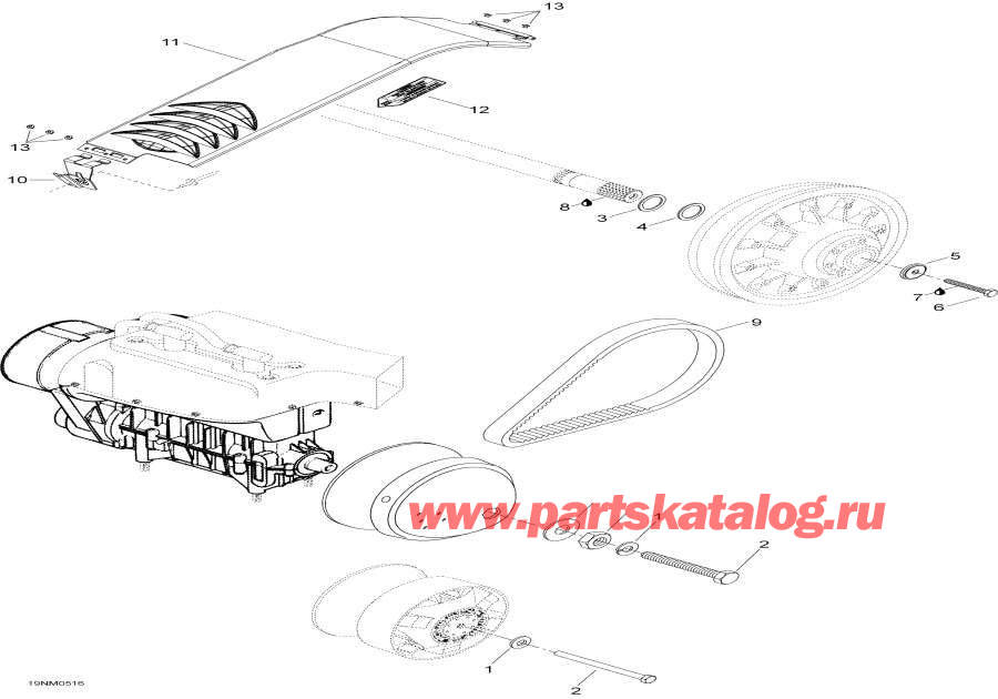 Snow mobile   - Pulley System -  System