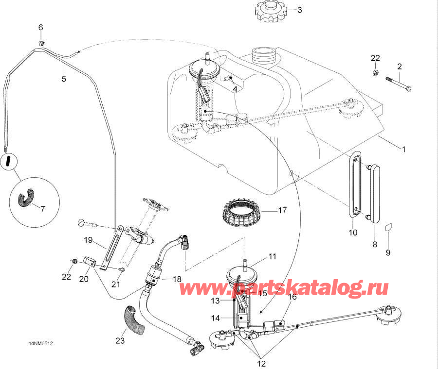 Snowmobile Lynx  - Fuel System -  