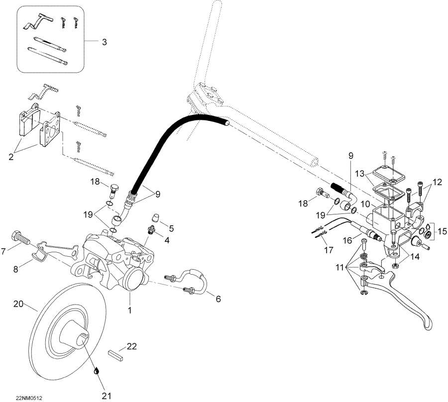 Snow mobile   - Hydraulic Brake