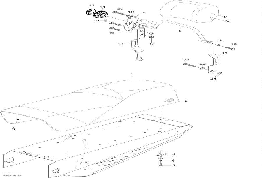Snow mobile   -  / Seat