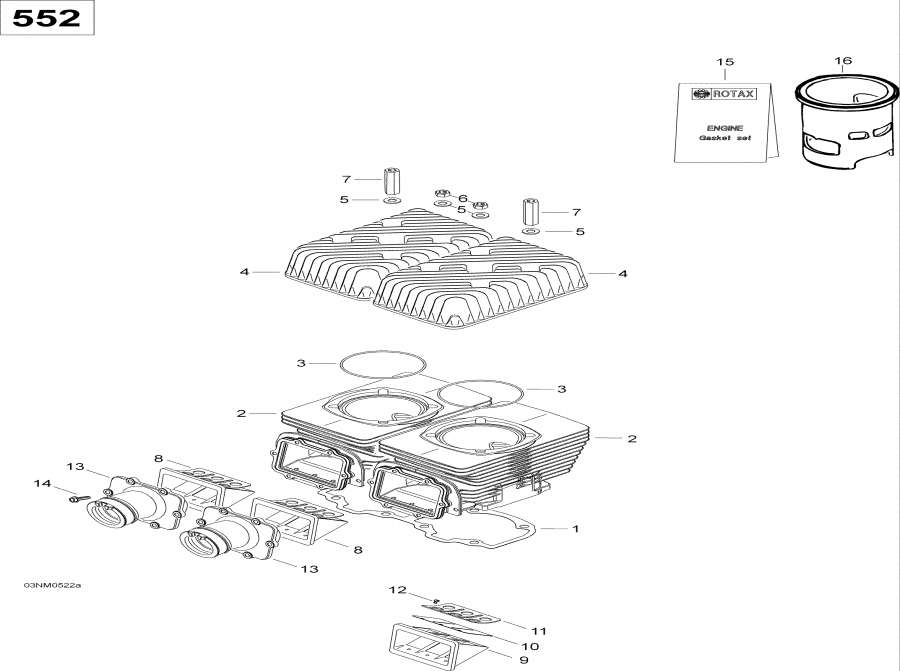 Snowmobiles   - , 552 - Cylinder, 552