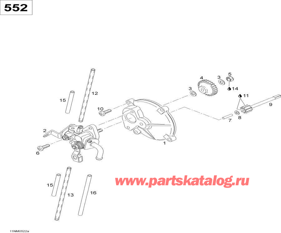 Snow mobile lynx  - Oilpump, 552