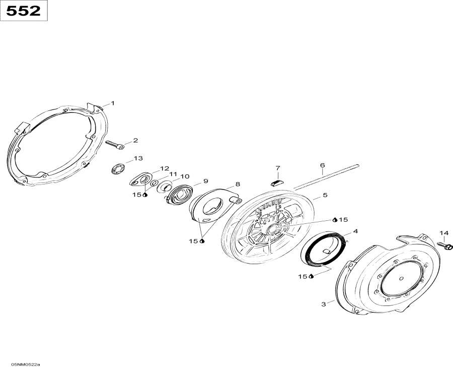 Snow mobile Lynx  - Rewind , 552 - Rewind Starter, 552