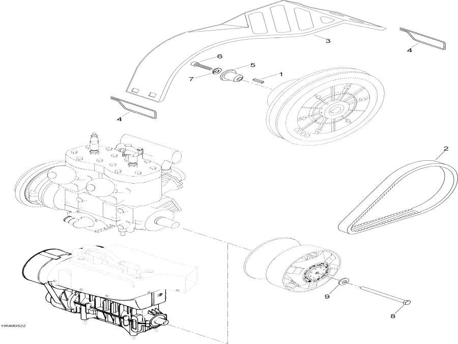 Snowmobiles Lynx  - Pulley System