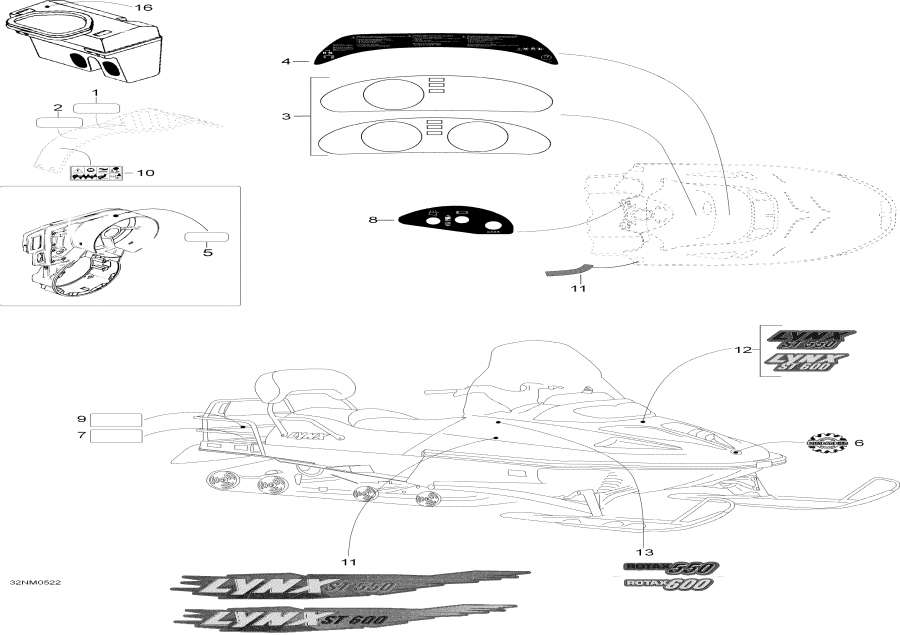 Snowmobiles lynx  - Decals / 
