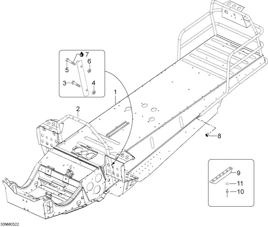 Snow mobile Lynx  -  / Frame