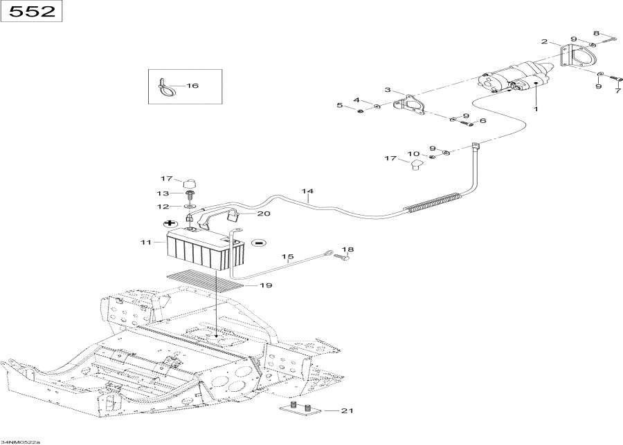Snowmobile �����  - Battery And Starter, 550