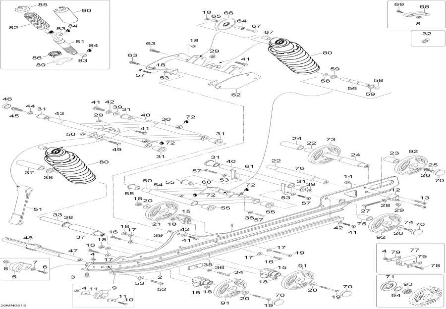 Snow mobile Lynx  - Rear Suspension