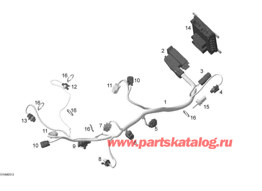 Snowmobile Lynx  - Engine Harness And Electronic Module /     Electronic Module