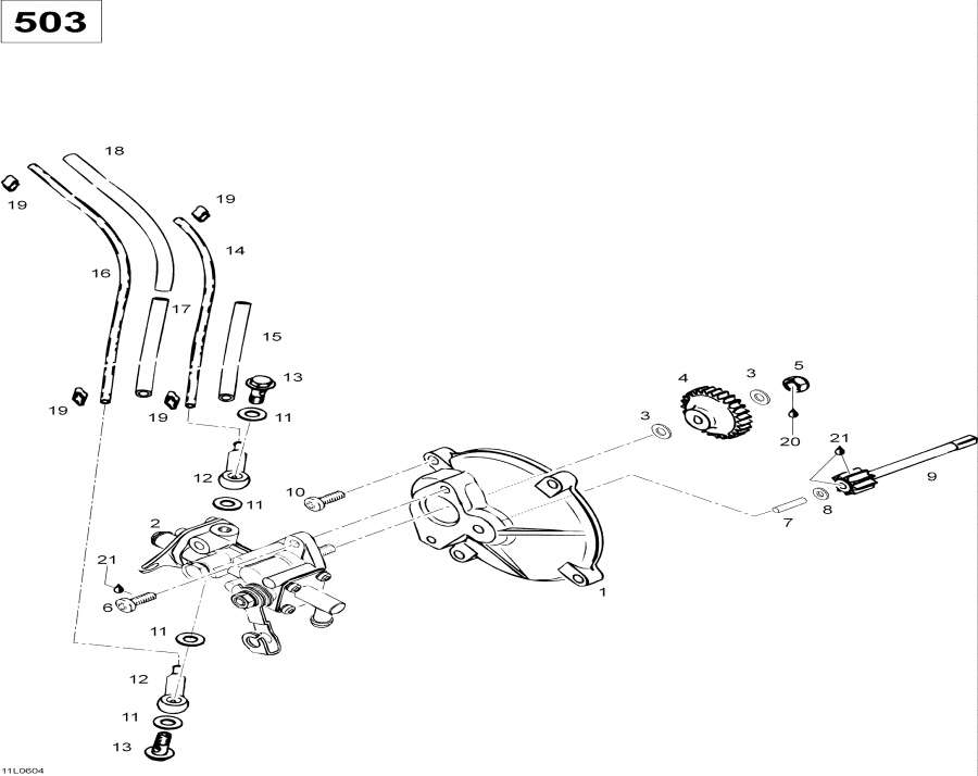 Snow mobile lynx  - Oil Pump -  