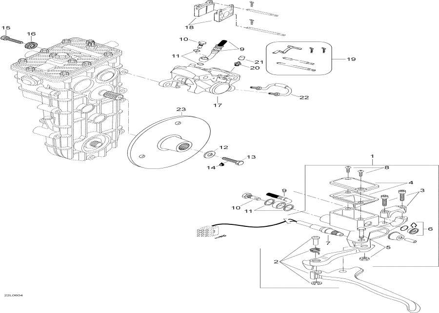 Snow mobile Lynx  - Brake