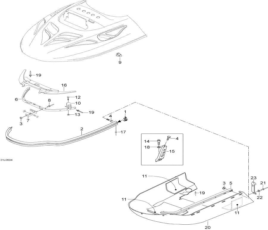Snowmobiles Lynx  - Bottom Pan /  