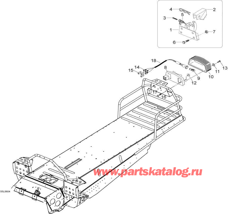 Snow mobile Lynx  - Rack