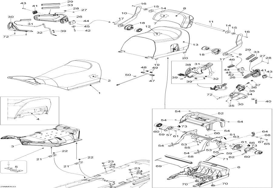 Snowmobiles Lynx  - Seat - 