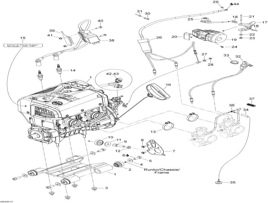 Snow mobile   - Engine And Engine Support -    Sport