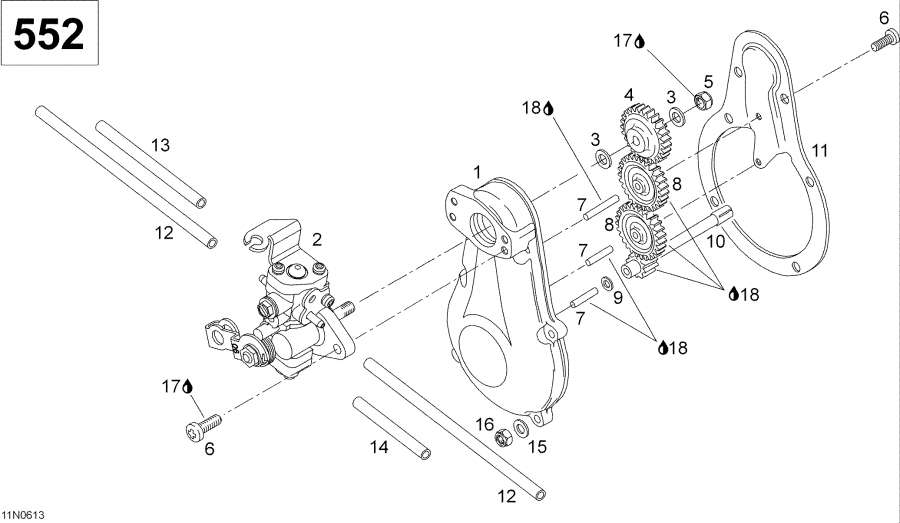 Snow mobile Lynx  - Oil Pump