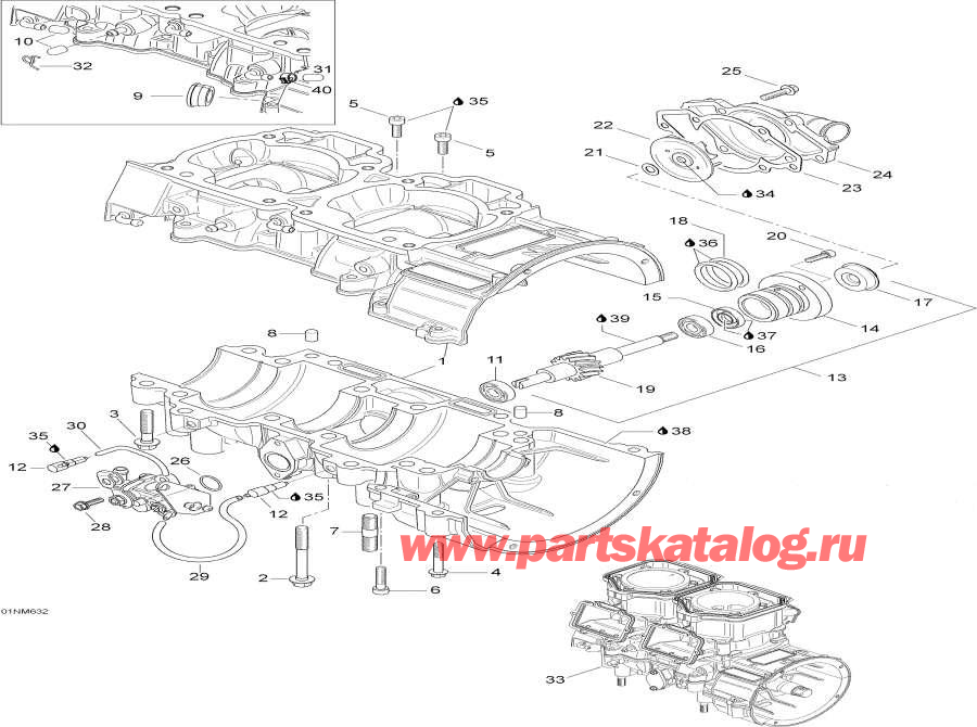 Snowmobile �����  - Crankcase / ������ ���������