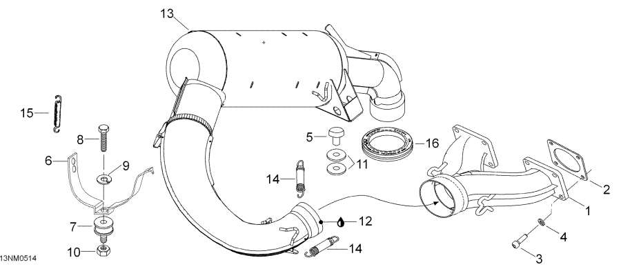 Snow mobile Lynx  - Exhaust System /  