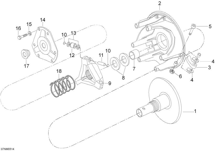 Snowmobile lynx  - Drive Pulley /  