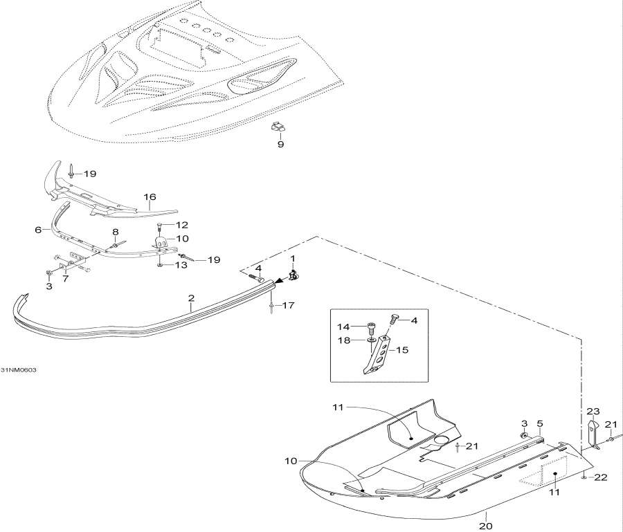 Snowmobile lynx  - Bottom Pan