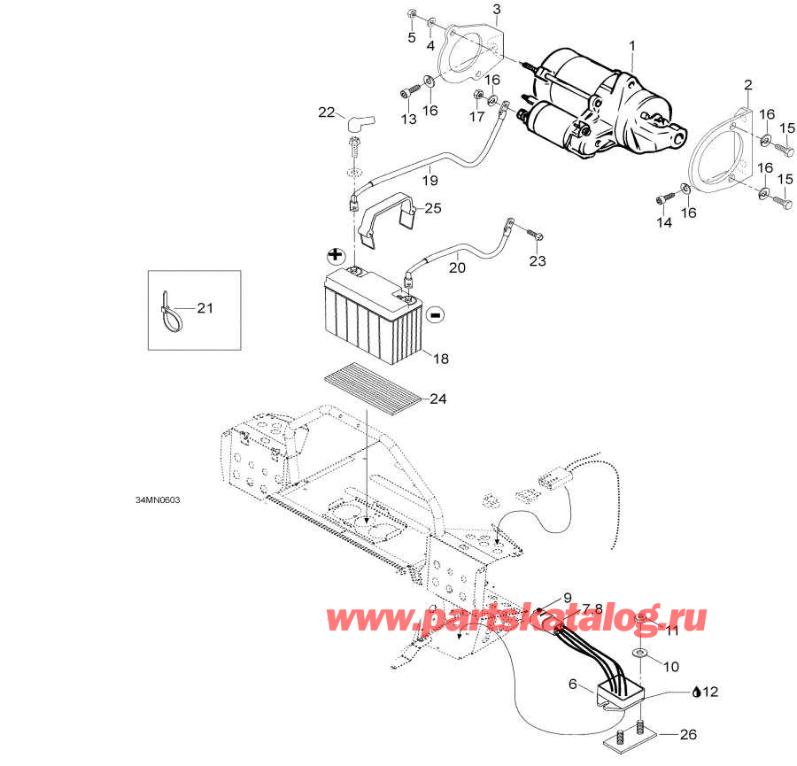 Snowmobile lynx  - Battery And Starter