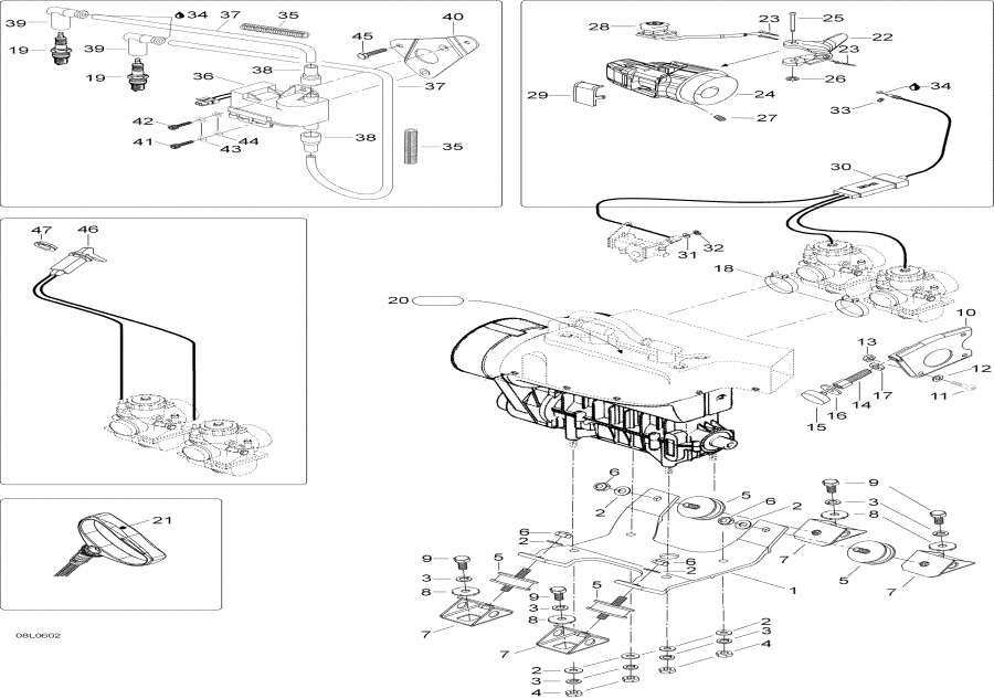 Snowmobiles lynx  - Engine And Engine Support