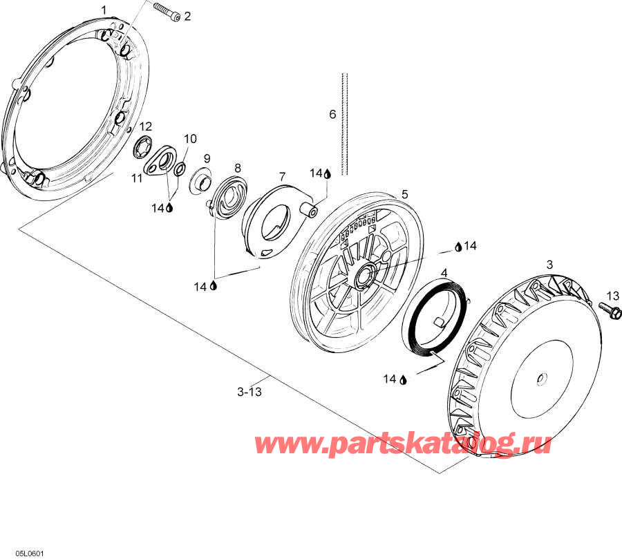 Snowmobiles Lynx  - Rewind Starter