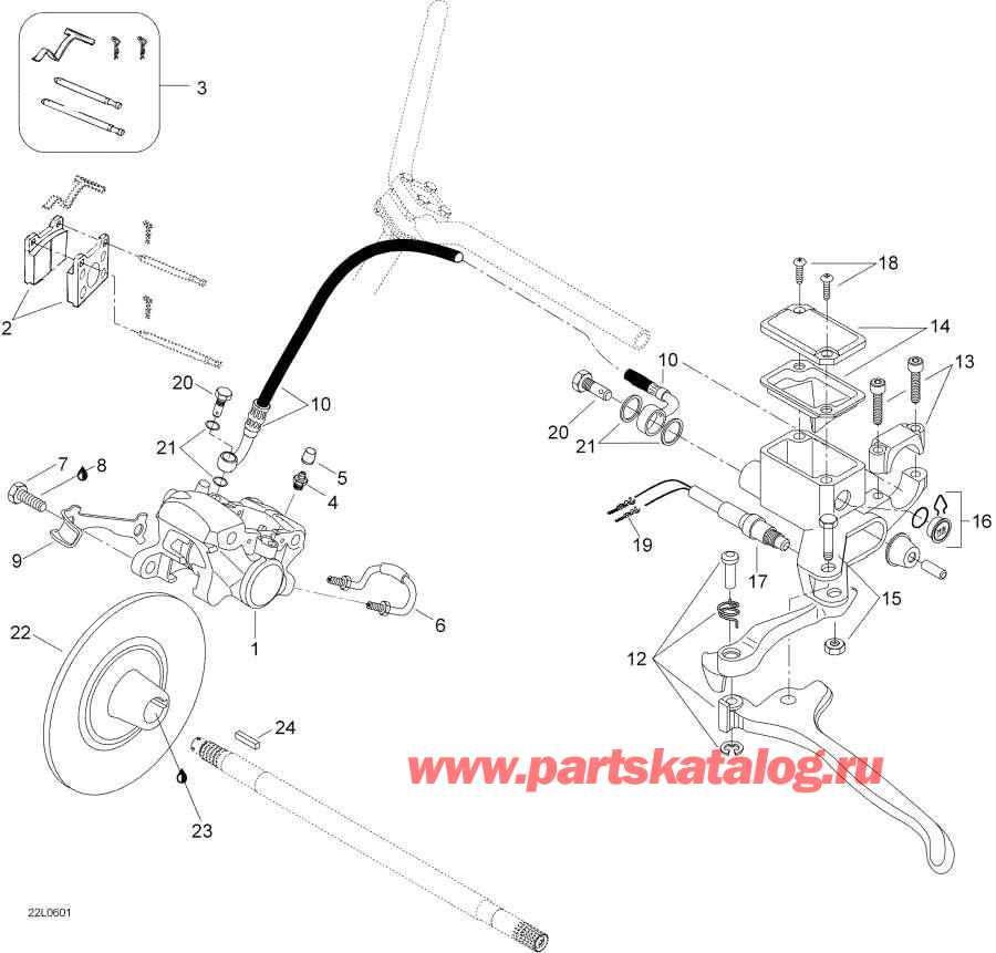 Snowmobiles lynx  -  - Brake