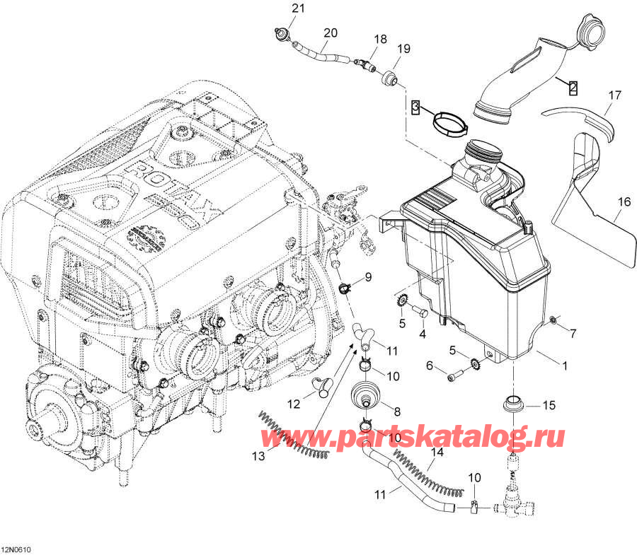 Snow mobile   - Oil Tank And Support /    Sport