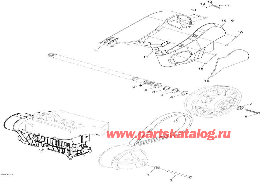 Snowmobile   -  System / Pulley System