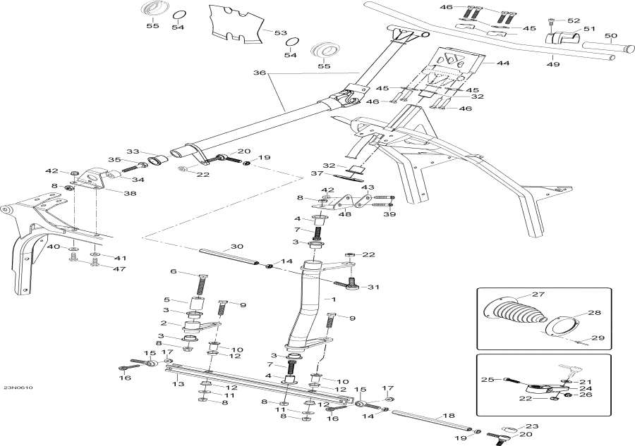 Snow mobile Lynx  - Steering System